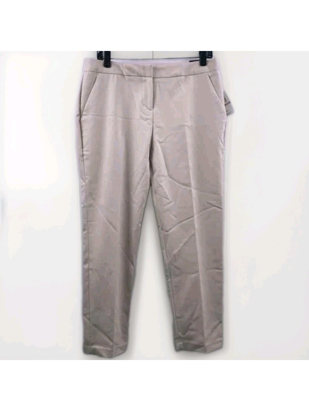 Atelier Luxe Womens 12 Stone Pockets Flat Front Straight Leg Dress Pants NWT$110